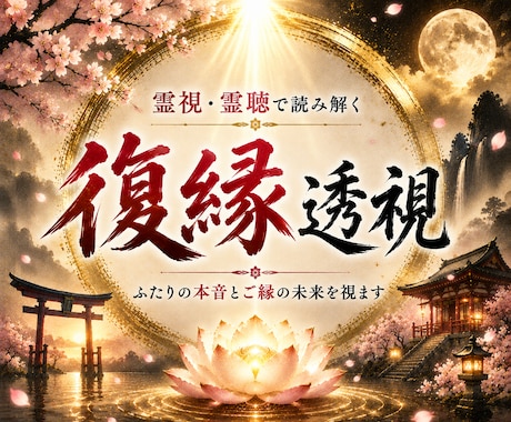 神事の復縁霊視◆途絶えた絆を結び戻し縁を結びます 高皇産霊神の御神徳｜沈黙を破り彼の未練を暴き復縁へと導く イメージ1