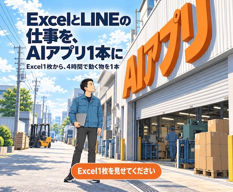 Excel作業を自分で直せる業務改善ツールにします イメージ1