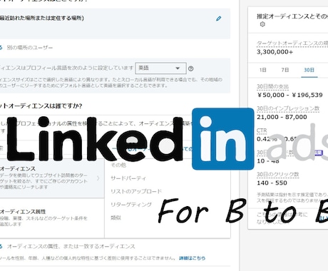 LinkedIn広告設定します B to B/海外顧客獲得のための設定 イメージ1