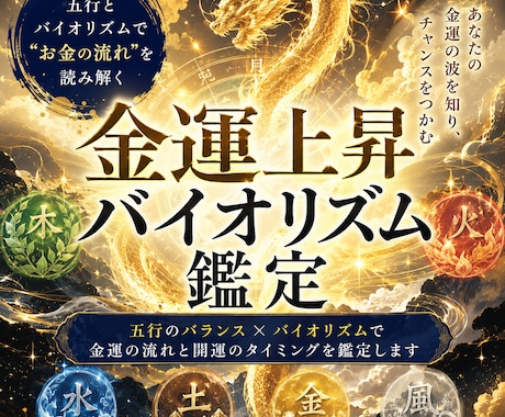 生年月日で金運UP！バイオリズム×五行で鑑定します 生年月日だけで、あなたの金運ピーク日がわかります。 イメージ1