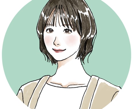 写真代わりに使える◎温かみのあるアイコンを描きます 水彩のやさしさで安心感ある印象に！|商用◎|似顔絵風|副業 イメージ2