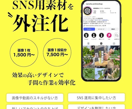 インスタの投稿画像・動画作成します 時間をかけずにSNS運用に集中したい方におすすめです イメージ1
