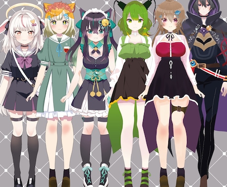 全工程一括★VTuberデビューを応援します キャラデザ・パーツ分け・モデリング一括対応 イメージ2