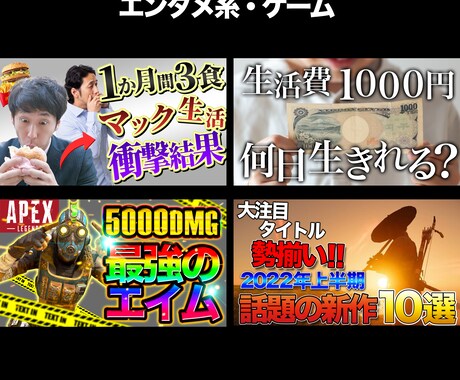 YouTube動画サムネイル制作します プロがあなたの動画をさらに魅力的にします イメージ2
