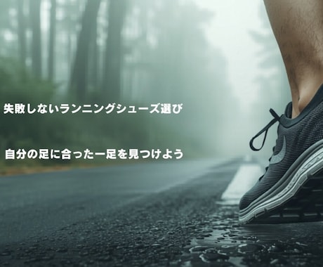 ランニングシューズ選びます もうランニングシューズ選びで失敗しません。初心者・膝痛OK イメージ1