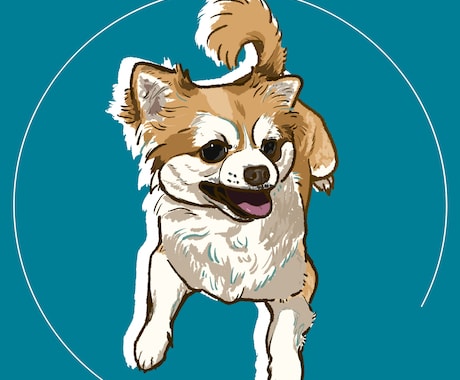 写真から可愛いペットの似顔絵を描きます かわいいうちの子の魅力をイラストに！アイコン・記念用に！ イメージ2