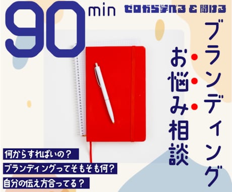 90分_ブランディング超入門｜何でも相談うけます 現役プランナー・講師として活躍！丁寧にご相談乗ります！ イメージ1