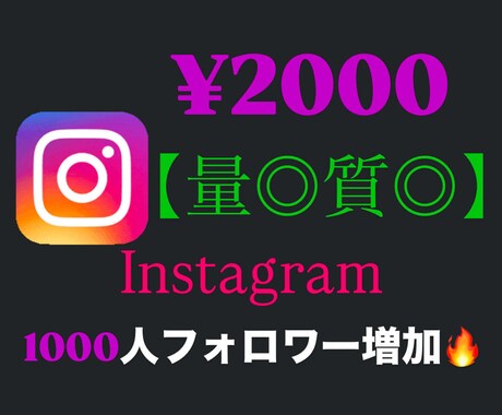 質◎量◎SNS 1000フォロワー売ります Instagramのフォロワーを増やします！ イメージ1