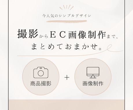 4枚セット！商品撮影からEC画像制作まで承ります シンプルでおしゃれな4つのデザインから選ぶだけ◎ イメージ1