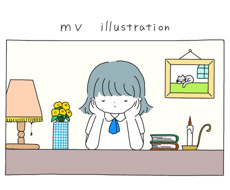 MVにおすすめ！1枚イラスト描きます やさしい雰囲気のイラストで表情等の簡単な差分も可能です！ イメージ2