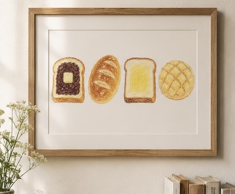 クレヨン画でウォールアートやはがきを制作します イメージ1