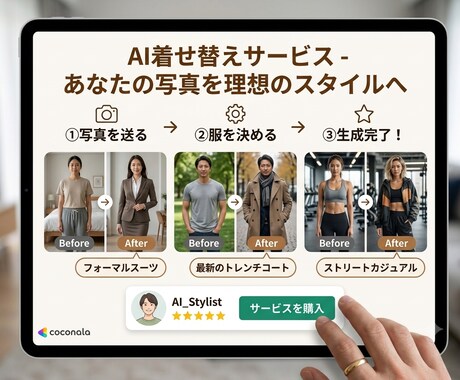 アパレル向け生成AIを提供します 現在開発中のためフィードバックをいただければと思います。 イメージ1