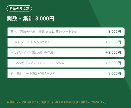 Excelの関数・VBAマクロ・集計シート作ります VLOOKUP/SUMIFS/ピボット/自動集計/シフト表 イメージ2
