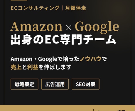 元AmazonのEC専門チームが3か月伴走します イメージ1
