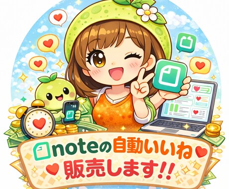 noteの自動いいねツール販売します 自動いいね回りツールのマニュアルを販売します！ イメージ1