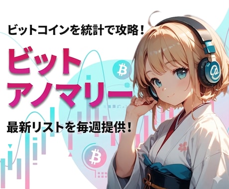 ビットコイン専用・アノマリー統計データを公開します 分毎のHIGH/LOWの確率を分析したビットアノマリー イメージ1