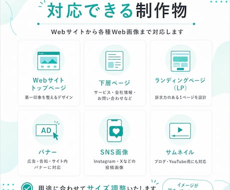 伝わるWebサイト・バナーをデザインします 目的に合った見やすいWebデザインをご提案します イメージ1