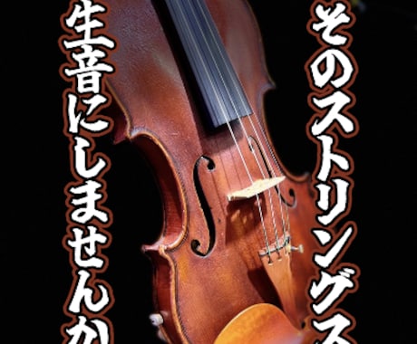バイオリン(ストリングス) プロが録音致します ご納得いただけなかった場合は料金は結構です。 イメージ1