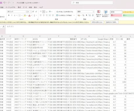 医療系営業リスト13000件|電話番号あります クリニック・歯科・薬局リスト全国版CSV イメージ2