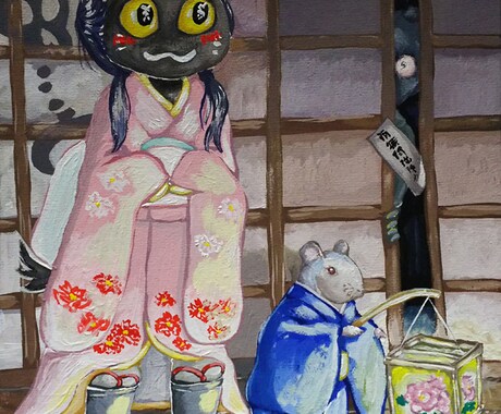 原画を配送☆動物の絵本調イラストお描きします うちの子がファンタジーの世界に♪ご希望の舞台で描きます イメージ2