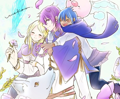 女の子も男の子もＯＫ♡イラスト制作承ります 線画のみ〜フルカラーまで対応。塗りのテイストも選べます。 イメージ2
