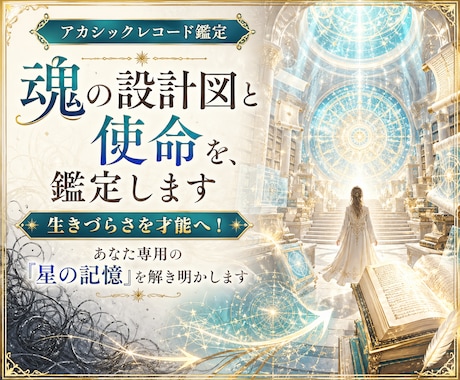 魂の設計図と使命を、アカシックレコード鑑定します 生きづらさを才能へ！あなた専用の「星の記憶」を解き明かします イメージ1