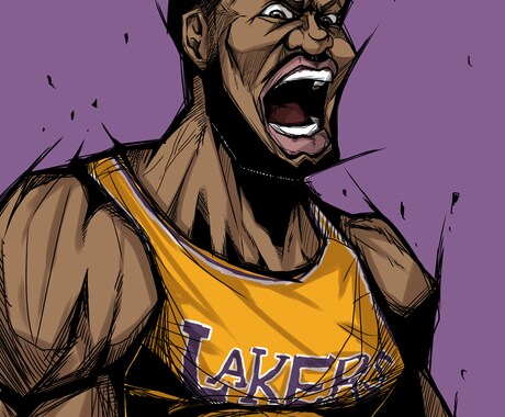 NBA選手のイラスト描きます お気に入りのNBA選手をクールに仕上げます！！ イメージ2