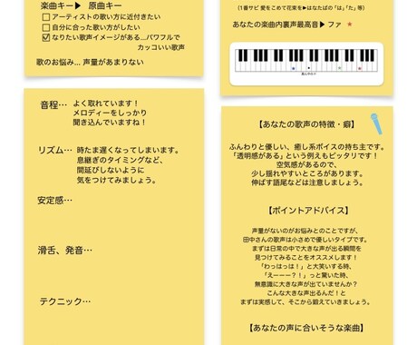 歌をもっと楽しみたい方へ…アドバイスシート送ります 講師歴13年、累計15000レッスン以上！現役ボーカリスト イメージ2