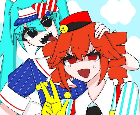 アニメ塗りの女性イラストお描きします 立ち絵やアイコンイラスト、ミニキャラなどなど承ります！ イメージ2