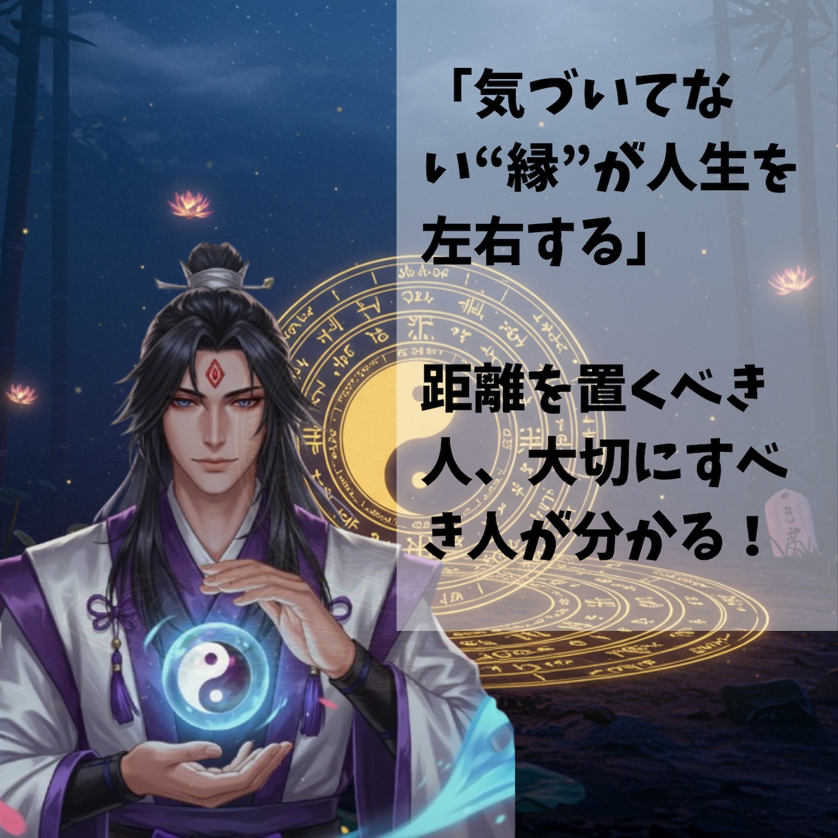陰陽道を使って、人間関係を整理します 距離を取るべき相手を占い、あなたの心を軽くします！ イメージ1