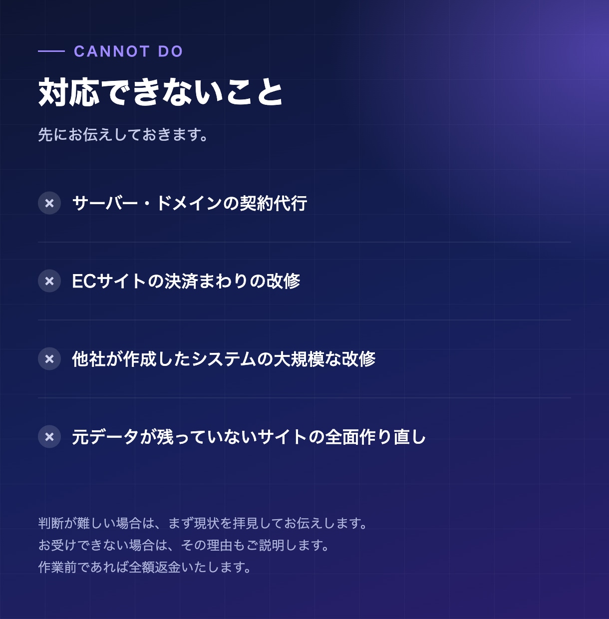 WordPressやHPの修正・更新を代行します 小さな修正1点から。現状を確認してお見積りします イメージ3