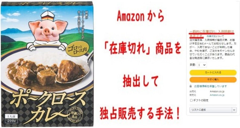 Amazonから在庫切れ商品を抽出し独占販売します 商品の探し方や仕入れ方をマスターして自分だけの商品を売ろう！ イメージ1