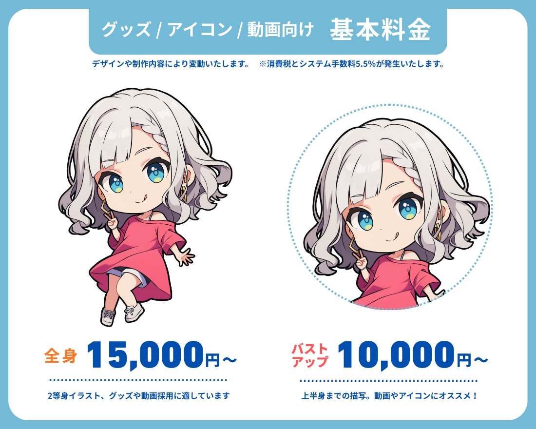 配信・SNSで活躍するミニキャラを描きます 【企業実績多数】アニメ公式グッズ担当のプロが制作します！ イメージ3