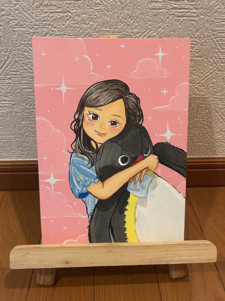 お子さんや親子の似顔絵描きます アクリル絵の具で制作致します！ イメージ2