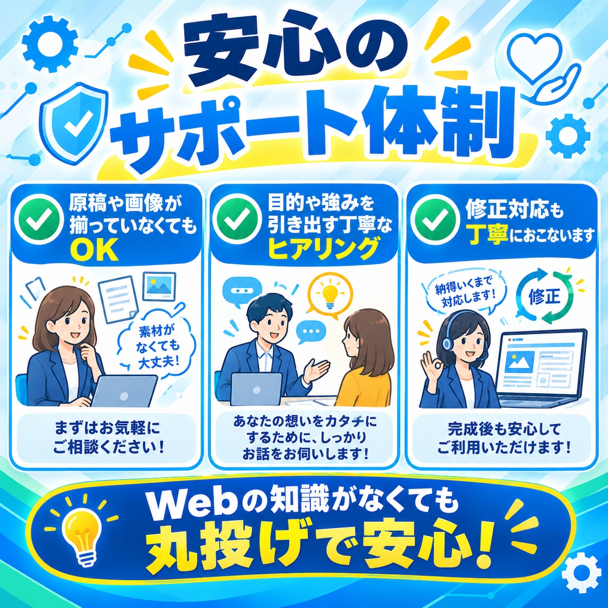 Webサイト・LPを丸投げで高品質に制作します 【丸投げOK】HP・LP制作を専門知識不要でまるごとお任せ！ イメージ3