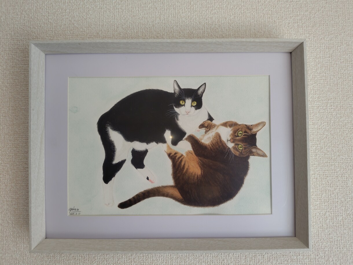 猫ちゃん専門！リアル手描き水彩の肖像画ですます 渾身丁寧に描き込む透明水彩画による唯一の原画をお届けします イメージ7