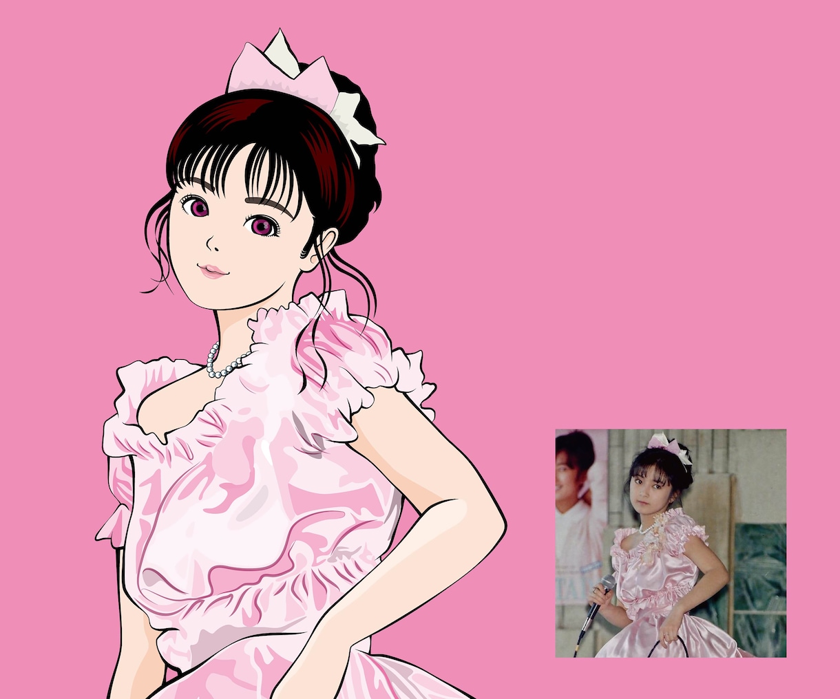 お写真を元に、少し盛って増したイラストお描きします リアル過ぎずアニメ過ぎない、映える美人画・美男子画 イメージ8