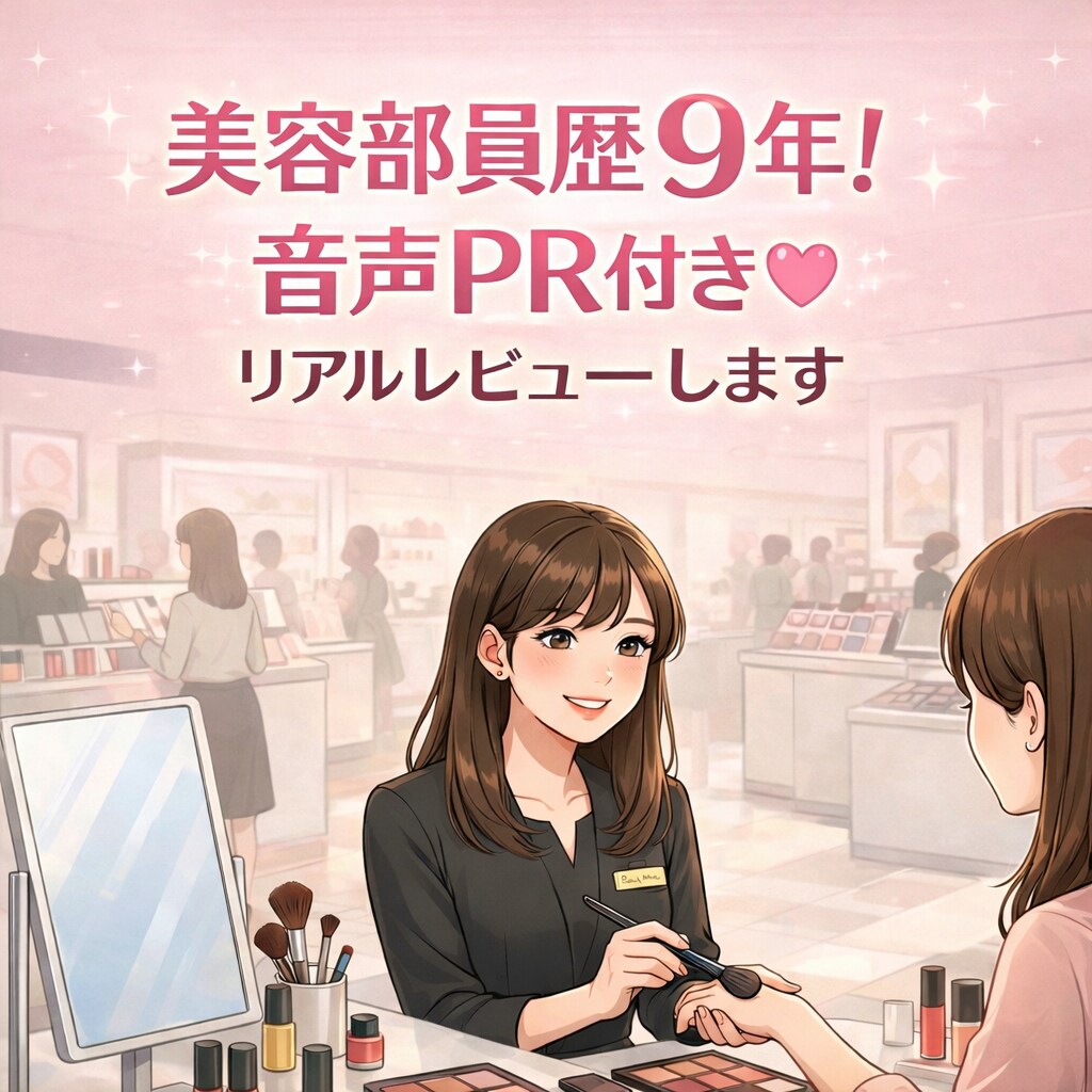 美容部員歴9年！音声PR付♡リアルレビューします 薬機法考慮◎「プロ視点」×「消費者目線」のリアルな感想を執筆 イメージ1