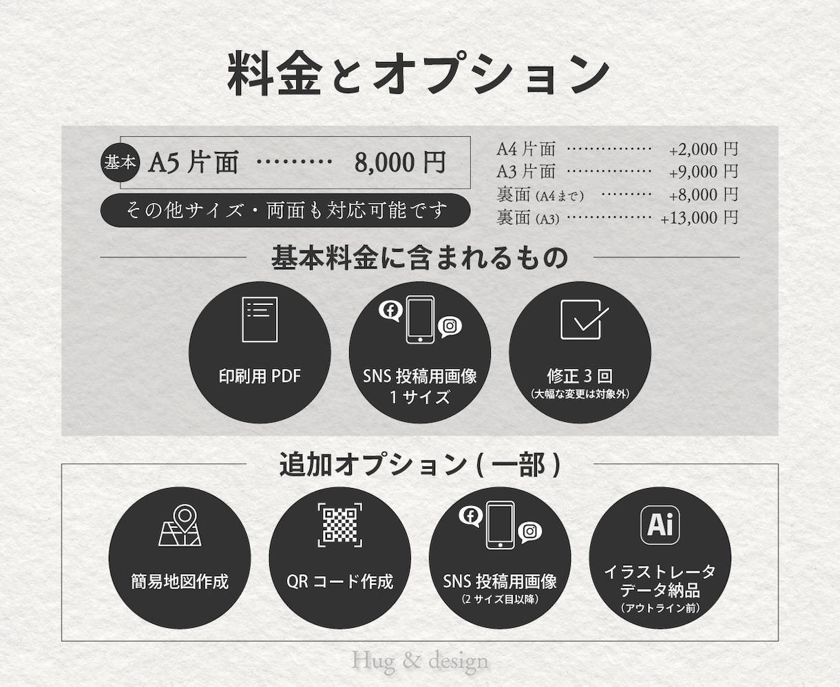 チラシデザイン制作｜やさしく伝わるチラシ作ります SNS画像付き！チラシもSNSも、やさしく整えたいあなたへ。 イメージ2
