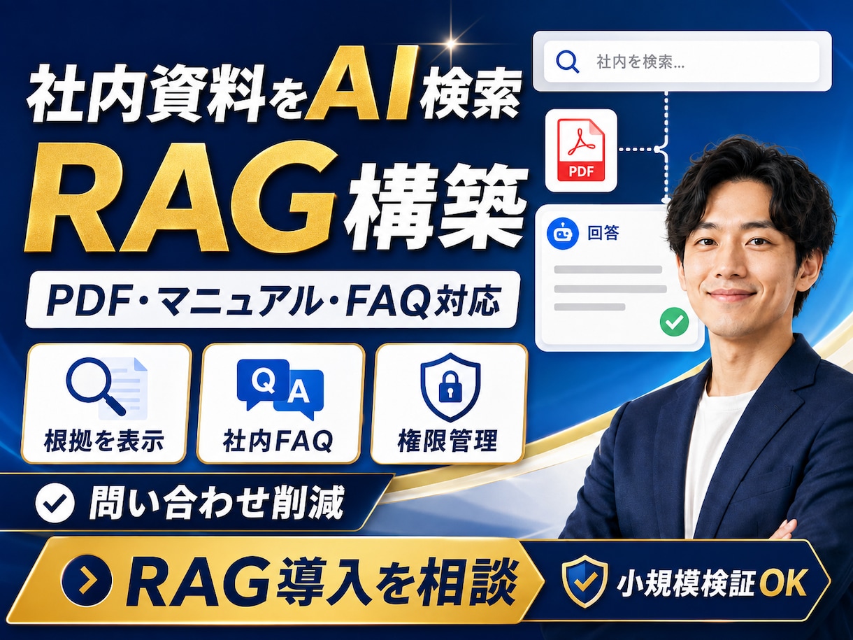 生成AI業務Webアプリを開発します 要件整理からRAG・管理画面まで一貫対応 イメージ2