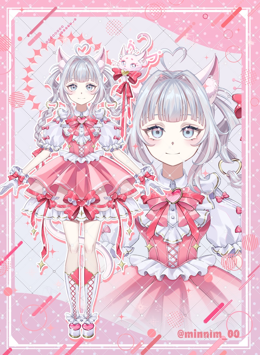 Vtuber様用パーツ分けイラストを制作いたします 全身キャラデザ表情差分7種とPNG立ち絵データ付き！ イメージ6