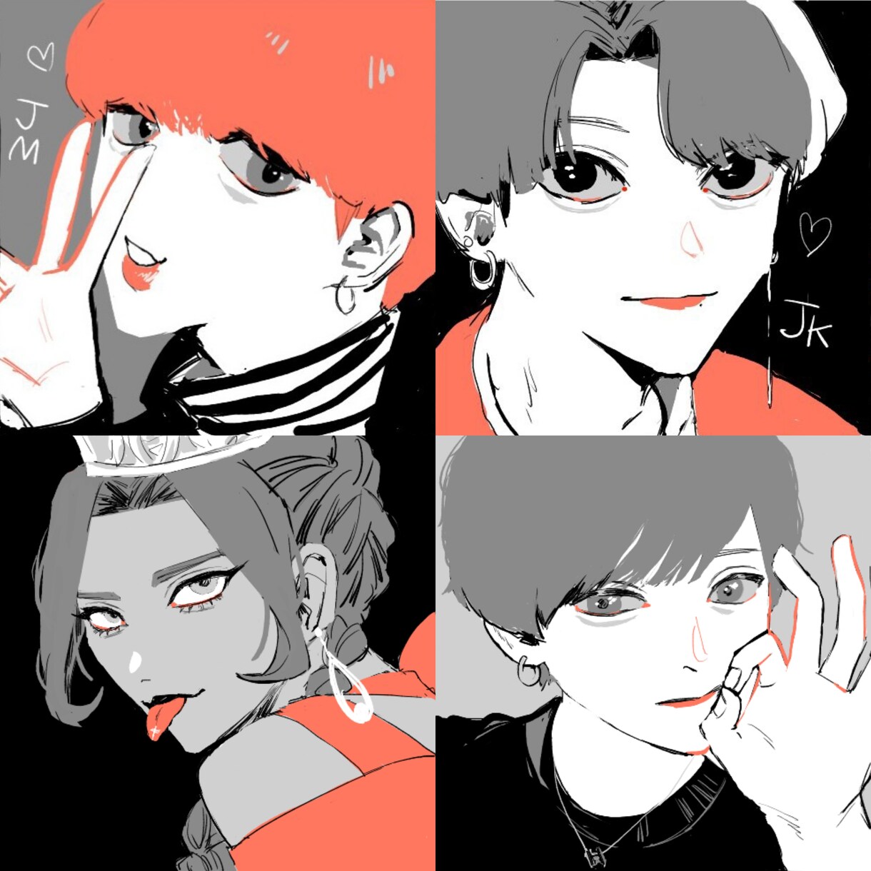 KーPOPアイドル風に似顔絵描きます つよつよでギラギラになりませんか！？ イメージ3