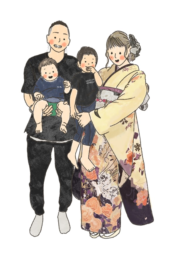 思い出のお写真をイラストで描きます 。＊♪～ゆるかわいいイラスト描きます！～♪＊。 イメージ2