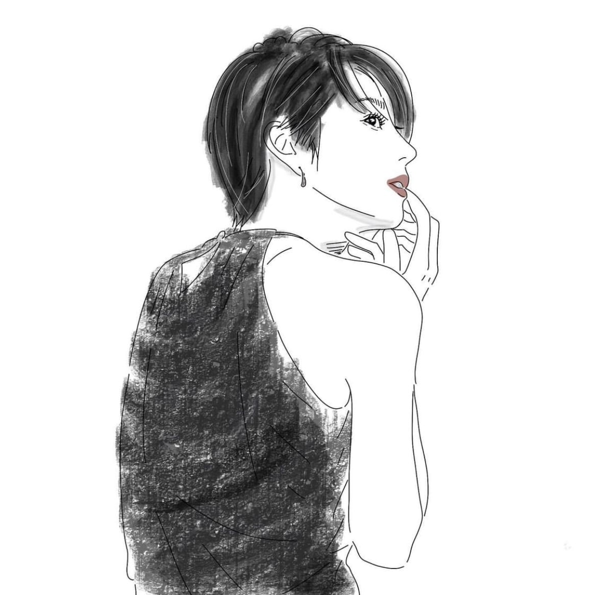 写真を使ってオシャレでシンプルな似顔絵お描きします 描いてほしいお写真をお送りいただくだけ！アイコン使用化◎ イメージ9