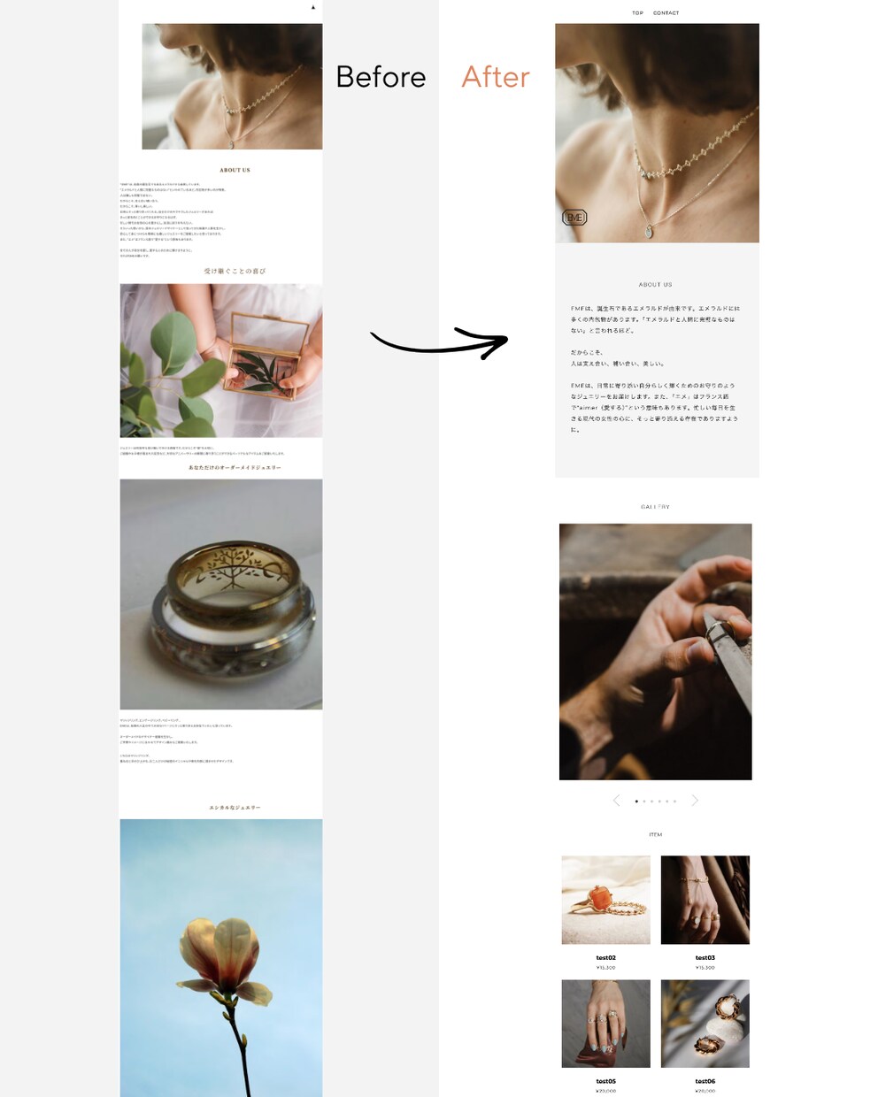 BASEでECサイトをコードで作成します ブランドの魅力をHTML/CSSで制作！ イメージ3