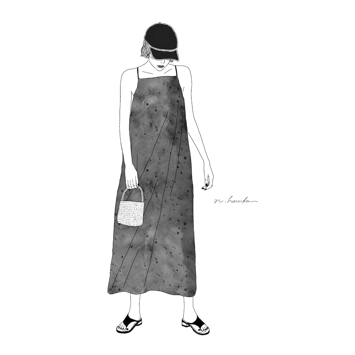 雰囲気あるモノクロイラスト描きます SNSアイコン、雑誌等の挿絵に！ イメージ6