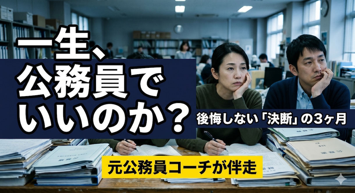 ３か月で公務員の後悔しない『決断』を言語化します 元公務員コーチが伴走する公務員のためのライフプランニング イメージ1