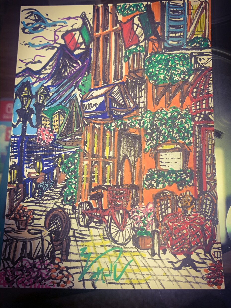 ポストカードに筆ペンで風景画を描きます ご家族やご友人へのプレゼントに是非♪ イメージ5