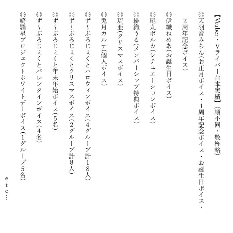 あなたの為だけの創作台本作成します ナレーション・演技・MCに使える台本作成します！ イメージ4