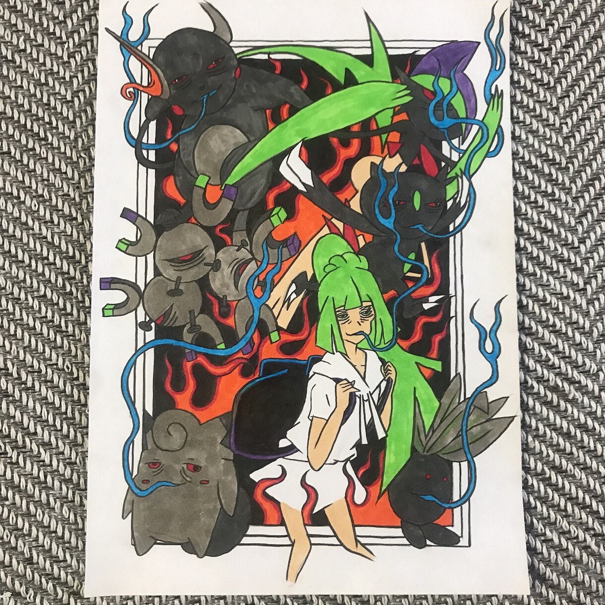 コピー用紙に手描きで描いた絵をそのまま提供致します 得意なジャンルは「和」など、tattooのデザインです。 イメージ7